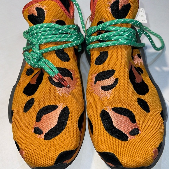 Adidas x Pharrell collab HMD HU animal print orange leopard size 9 men’s 10.5 - Picture 11 of 14